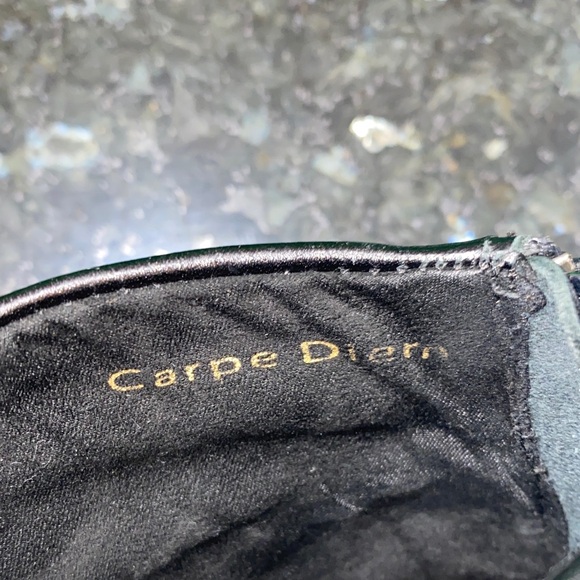 Toms Leila Black Ankle Booties with Brown Heel Size 7 - Picture 9 of 10